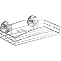 WENKO Vacuum-Loc® repisa - fijar sin taladrar- Acero- 26 x 6.5 x 14 cm- Cromo